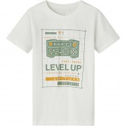 Preisvergleich für Oberteile: T-Shirt NKMBERTEL  offwhite Gr. 116 Jungen Kinder