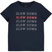 Preisvergleich für Oberteile: T-Shirt NKMBERTIL  dunkelblau Gr. 134/140 Jungen Kinder