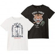Preisvergleich für Oberteile: T-Shirt NKMVOKKA Doppelpack  offwhite Gr. 146/152 Jungen Kinder