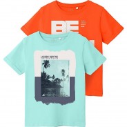 Preisvergleich für Oberteile: T-Shirt NKMVUX Doppelpack  rot Gr. 134/140 Jungen Kinder