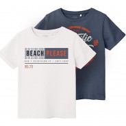 Preisvergleich für Oberteile: T-Shirt NKMVUX Doppelpack  weiß Gr. 146/152 Jungen Kinder