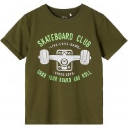 Preisvergleich für Oberteile: T-Shirt NKMVUX  khaki Gr. 116 Jungen Kinder