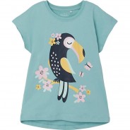 Preisvergleich für Oberteile: T-Shirt NMFVIGEA  aqua Gr. 98 Mädchen Kleinkinder