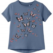 Preisvergleich für Oberteile: T-Shirt NMFVIX  blau Gr. 110 Mädchen Kleinkinder
