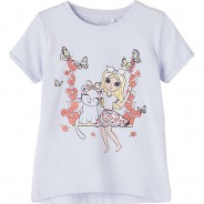 Preisvergleich für Oberteile: T-Shirt NMFVIX  hellblau Gr. 98 Mädchen Kleinkinder