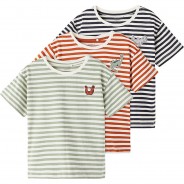 Preisvergleich für Oberteile: T-Shirt NMMFAI 3er Pack  braun/blau Gr. 110 Jungen Kleinkinder
