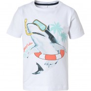 Preisvergleich für Oberteile: T-Shirt NMMFOCEAN  weiß Gr. 92 Jungen Kleinkinder