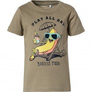 Preisvergleich für Oberteile: T-Shirt NMMJASPER , Organic Cotton grau Gr. 104 Jungen Kleinkinder