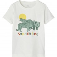 Preisvergleich für Oberteile: T-Shirt NMMJOAS  offwhite Gr. 104 Jungen Kleinkinder