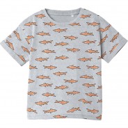 Preisvergleich für Oberteile: T-Shirt NMMVALTHER  hellgrau Gr. 104 Jungen Kleinkinder