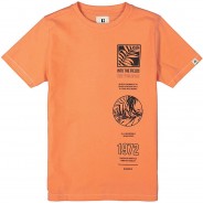 Preisvergleich für Oberteile: T-Shirt  orange Gr. 128/134 Jungen Kinder
