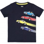 Preisvergleich für Oberteile: T-Shirt , Organic Cotton dunkelblau Gr. 110 Jungen Kleinkinder