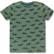 Preisvergleich für Oberteile: T-Shirt , Organic Cotton dunkelgrün Gr. 128 Jungen Kinder