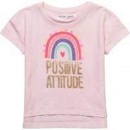 Preisvergleich für Oberteile: T-Shirt POSITIVE ATTITUDE  hellrosa Gr. 116/122 Mädchen Kinder