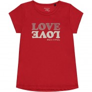 Preisvergleich für Oberteile: T-Shirt  rot Gr. 128 Mädchen Kinder