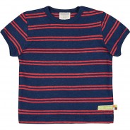 Preisvergleich für Oberteile: T-Shirt Streifen mit Leinen T-Shirts dunkelblau Gr. 86/92
