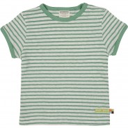 Preisvergleich für Oberteile: T-Shirt Streifen mit Leinen T-Shirts grün Gr. 86/92