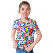 Preisvergleich für Oberteile: T-Shirt  von OKLAHOMA DENIM, Organic Cotton bunt Gr. 98/104 Mädchen Kleinkinder