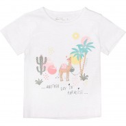 Preisvergleich für Oberteile: T-Shirt  weiß Gr. 116/122 Mädchen Kinder