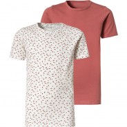 Preisvergleich für Oberteile: Teen Kurzarmblusen Basic 33 -T-shirt SS (2-pack) W rosa-kombi Gr. 110 Mädchen Kleinkinder