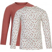 Preisvergleich für Oberteile: Teen Langarmblusen Basic 35 -T-shirt LS (2-pack) W rosa-kombi Gr. 86 Mädchen Kleinkinder