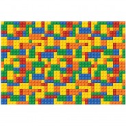 Preisvergleich für Heimtextilien: Teppich, Brick Kids, Vinyl, 100 x 100 cm mehrfarbig