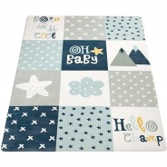Preisvergleich für Heimtextilien: Teppich CHI 554 blau Gr. 120 x 160