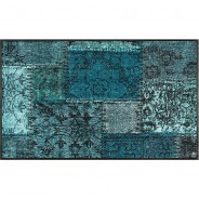Preisvergleich für Heimtextilien: "Teppich ""Design Vintage Patches"" 75x120 cm" türkis Gr. 75 x 120
