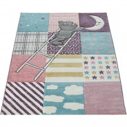 Preisvergleich für Heimtextilien: Teppich ELA 399 pink Gr. 130 x 130