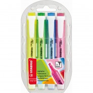 Preisvergleich für Malen & Zeichnen: Textmarker STABILO® swing® cool, Kunststoffetui mit 4 Stiften weiß/beige