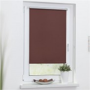 Preisvergleich für Heimtextilien: Thermo-Rollo Klemmfix, ohne Bohren, Verdunkelung Rollos braun Gr. 80 x 150