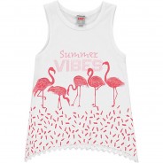 Preisvergleich für Oberteile: Top mit Flamingo-Print  weiß Gr. 122 Mädchen Kinder