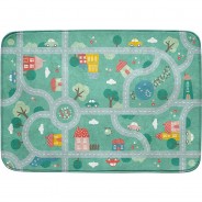 Preisvergleich für Heimtextilien: Ultrasoft Spielteppich, Straßenverkehr, 100 x 150 cm türkis-kombi