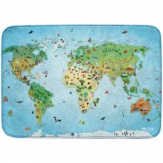 Preisvergleich für Heimtextilien: Ultrasoft Spielteppich Um die Welt, 100 x 150 cm blau-kombi