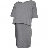 Preisvergleich für Mode für Mamas: Umstandskleid MLMARCEL, Organic Cotton grau Gr. 42 Damen Erwachsene
