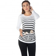Preisvergleich für Mode für Mamas: Umstandslangarmshirt Baby Flucht mit Motiv Umstandslangarmshirts weiß Gr. 36 Damen Erwachsene