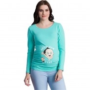 Preisvergleich für Mode für Mamas: Umstandslangarmshirt Best Mom Ever mit Motiv Umstandslangarmshirts mint Gr. 38 Damen Erwachsene