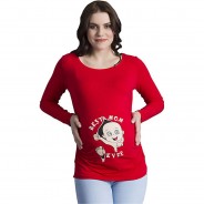 Preisvergleich für Mode für Mamas: Umstandslangarmshirt Best Mom Ever mit Motiv Umstandslangarmshirts rot Gr. 38 Damen Erwachsene
