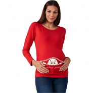 Preisvergleich für Mode für Mamas: Umstandslangarmshirt Coming Soon mit Motiv Umstandslangarmshirts rot Gr. 40 Damen Erwachsene
