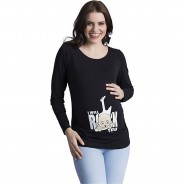 Preisvergleich für Mode für Mamas: Umstandslangarmshirt I Will Rock You mit Motiv Umstandslangarmshirts schwarz Gr. 42 Damen Erwachsene