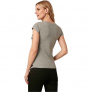 Preisvergleich für Mode für Mamas: Umstandsshirt Baby Flucht mit Motiv Umstandsshirts grau Gr. 42 Damen Erwachsene
