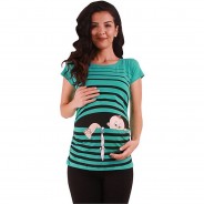 Preisvergleich für Mode für Mamas: Umstandsshirt Baby Flucht mit Motiv Umstandsshirts mint Gr. 36 Damen Erwachsene