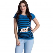 Preisvergleich für Mode für Mamas: Umstandsshirt Winke Winke mit Motiv Umstandsshirts dunkelblau Gr. 42 Damen Erwachsene