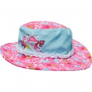 Preisvergleich für Mützen & Accessoires: UV-Schutz Sonnenhut Flamingo Badekappen  hellblau Gr. 55 Mädchen Kinder