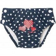 Preisvergleich für Bademode: UV-Schutz Windelhose Herzen zum Knöpfen Badehosen  dunkelblau Gr. 62/68 Mädchen Baby