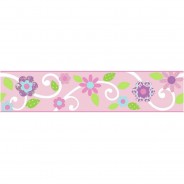 Preisvergleich für Wandtattoos: Wandsticker Scroll Floral mehrfarbig