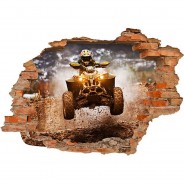 Preisvergleich für Wandtattoos: Wandtattoo 219 Quad - Loch in der Wand Wandtattoos bunt Gr. 500 x 280