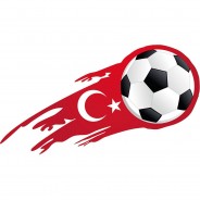 Preisvergleich für Wandtattoos: Wandtattoo Orient Fußball mit Schweif Wandtattoos mehrfarbig Gr. 160 x 88