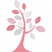 Preisvergleich für Wandtattoos: Wandtattoo Pastell Baum mit Blättern Mädchen Wandtattoos mehrfarbig Gr. 150 x 200  Kinder