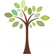 Preisvergleich für Wandtattoos: Wandtattoo Pastell Baum Wandtattoos mehrfarbig Gr. 120 x 135
